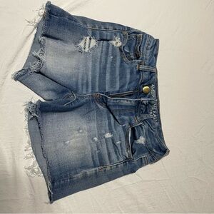 American Eagle Outfitters Blue Jean Shorts Distressed Style